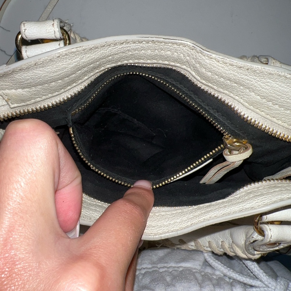 Balenciaga White and Gold Mini City Bag - Picture 6 of 6